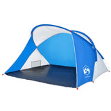 VidaXL tente de plage 2 personnes pop-up imperméable bleu azur