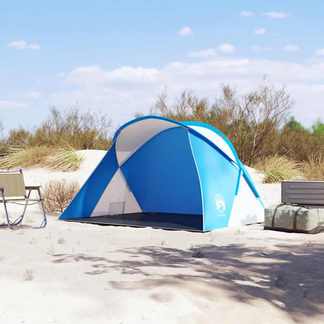 VidaXL tente de plage 2 personnes pop-up imperméable bleu azur