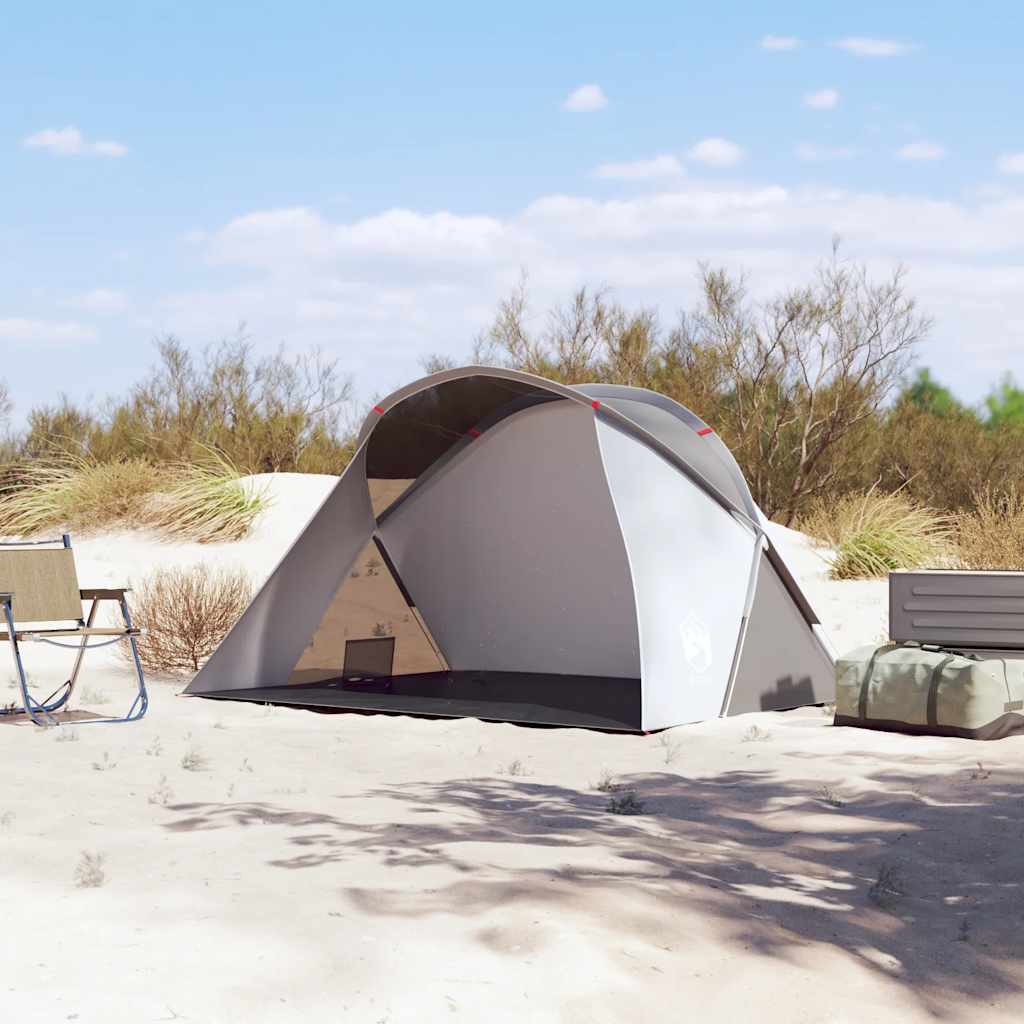 Vidaxl Beach Tent 2 Pop-urs Pop-up Pop-up Emperproof Grey