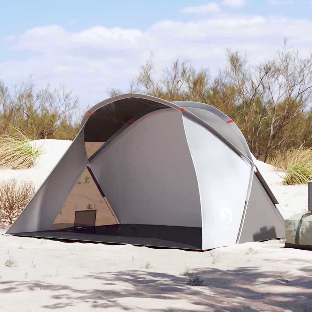 Vidaxl beach tent 2-person pop-up waterproof gray