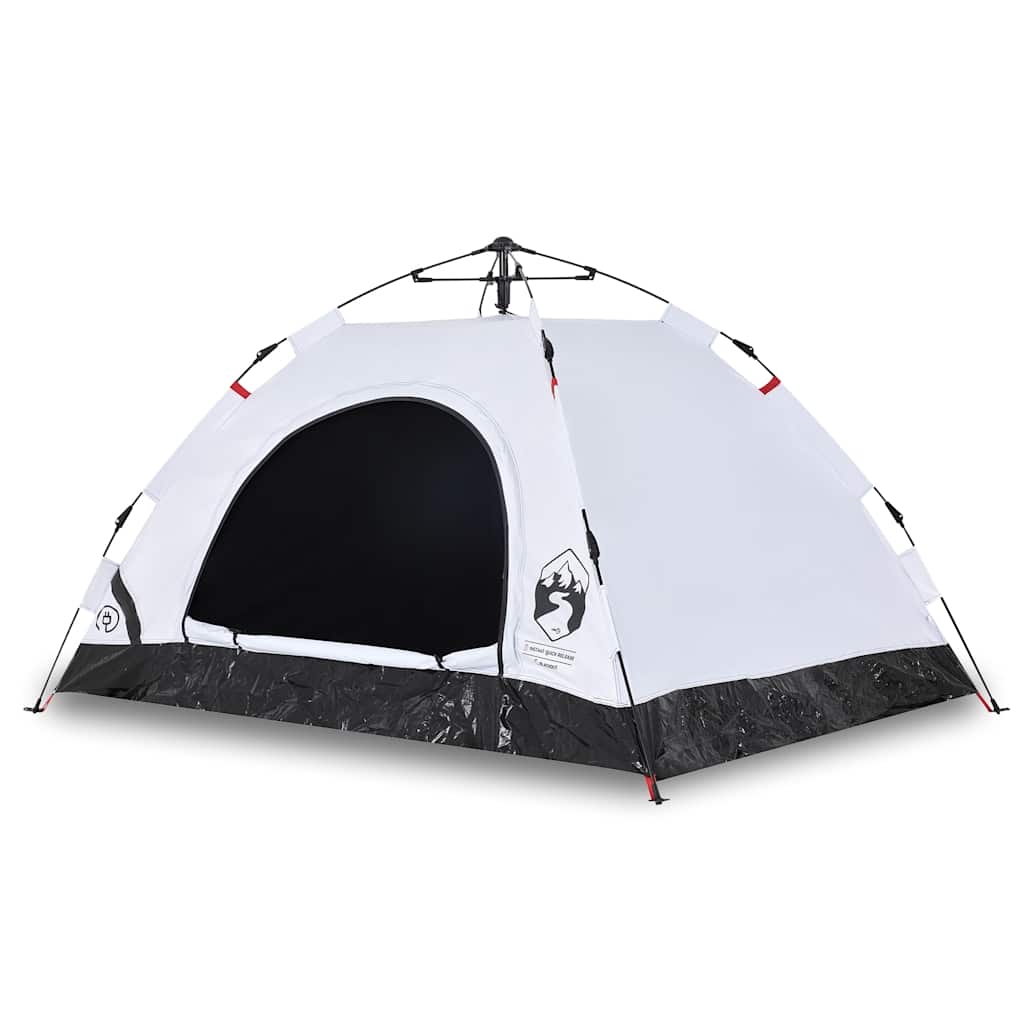 Tente Vidaxl 3 personnes à dégagement rapide tissu occultant blanc