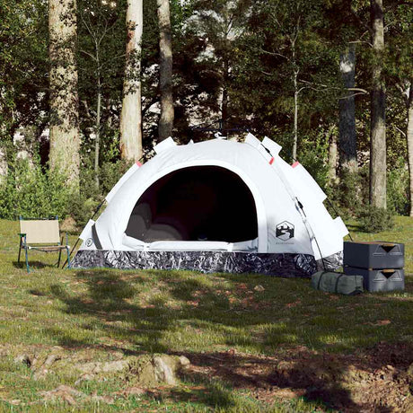 Tente Vidaxl 3 personnes à dégagement rapide tissu occultant blanc