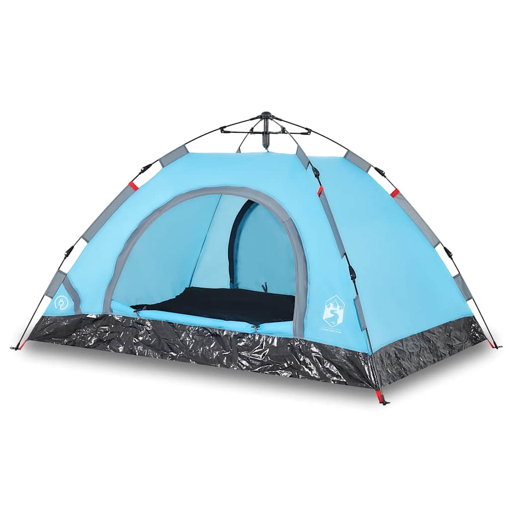 Tente VidaXL 4 personnes à dégagement rapide bleu