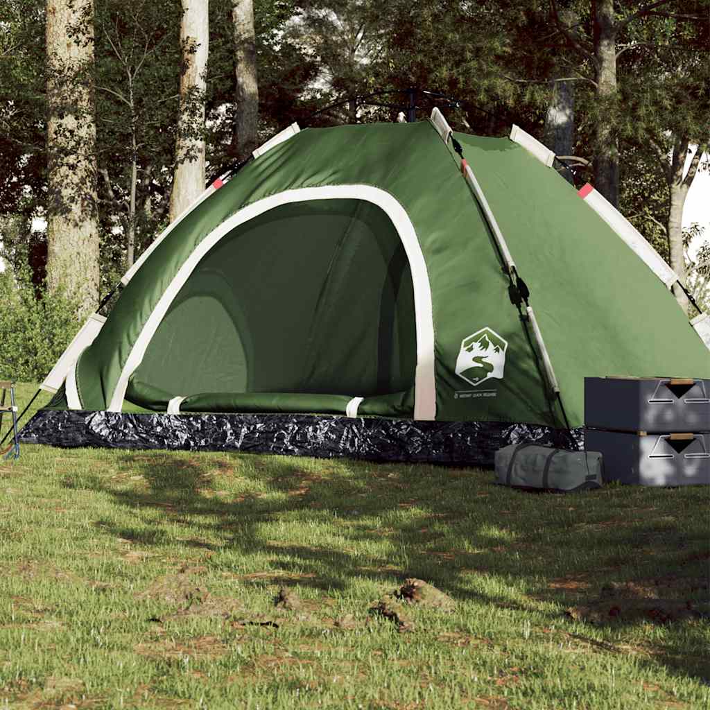 Vidaxl Tent de 5 personas Liberación rápida Green