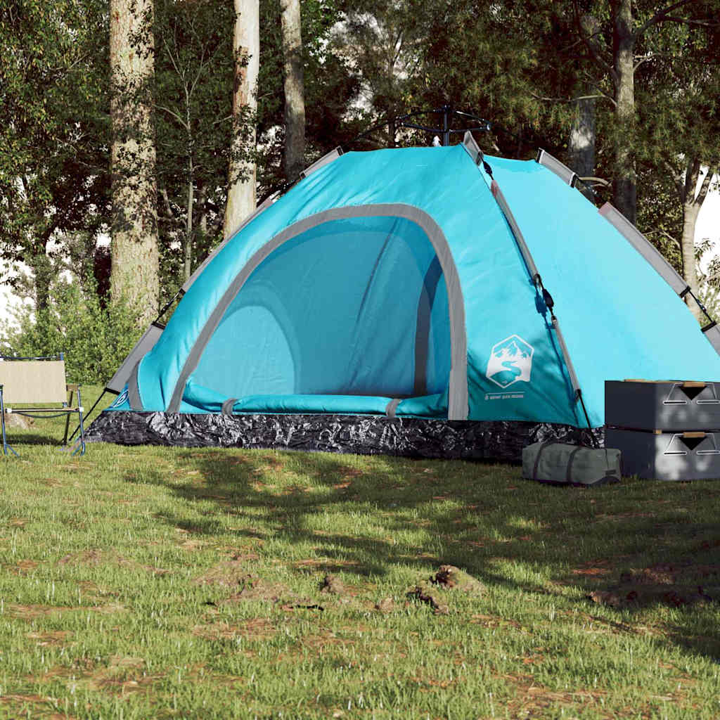 Tente VidaXL 5 personnes à dégagement rapide bleu