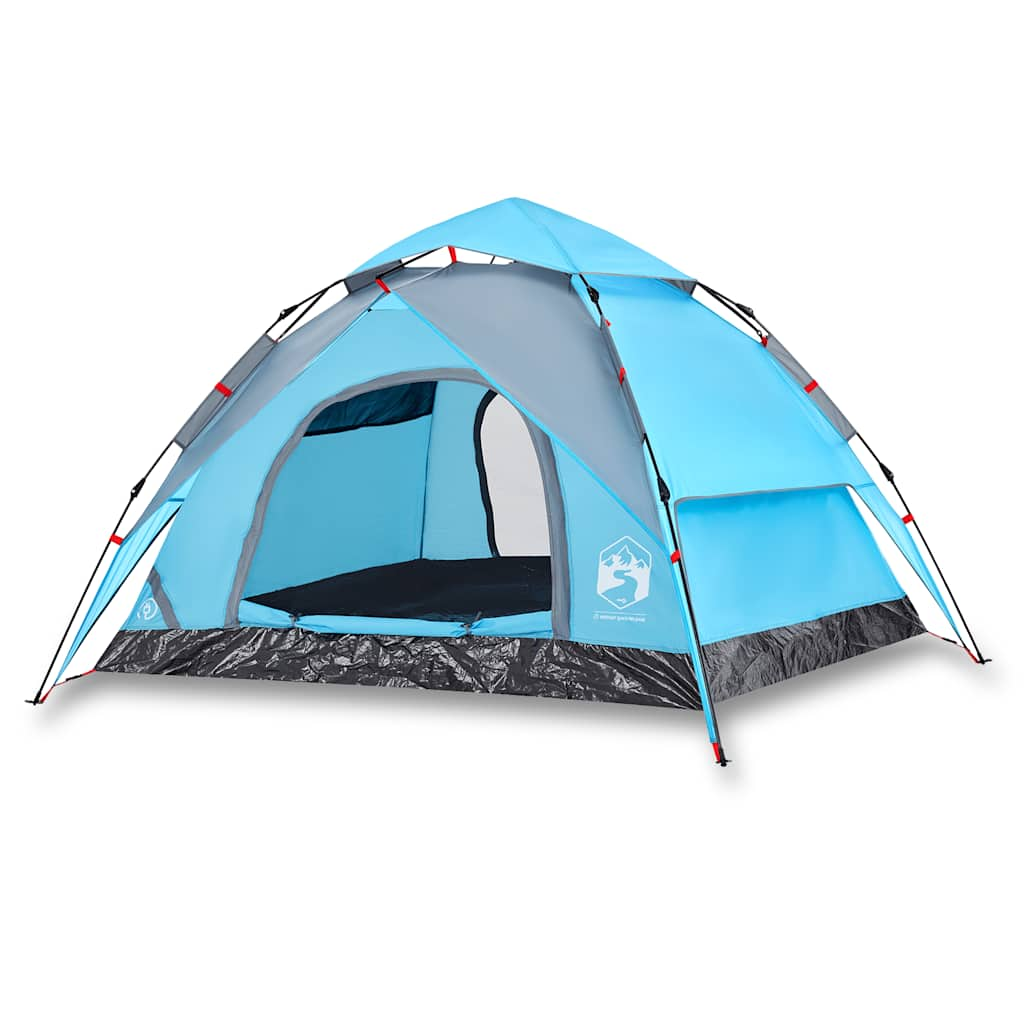 Vidaxl Dome Tent 3-Person Fast Release Blue