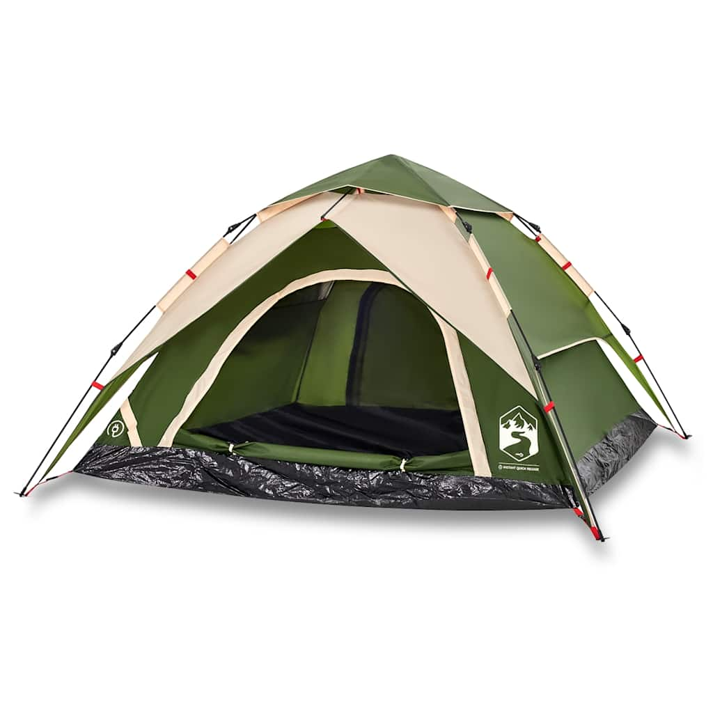 Vidaxl dome tente 4 personnes Fast Release Green