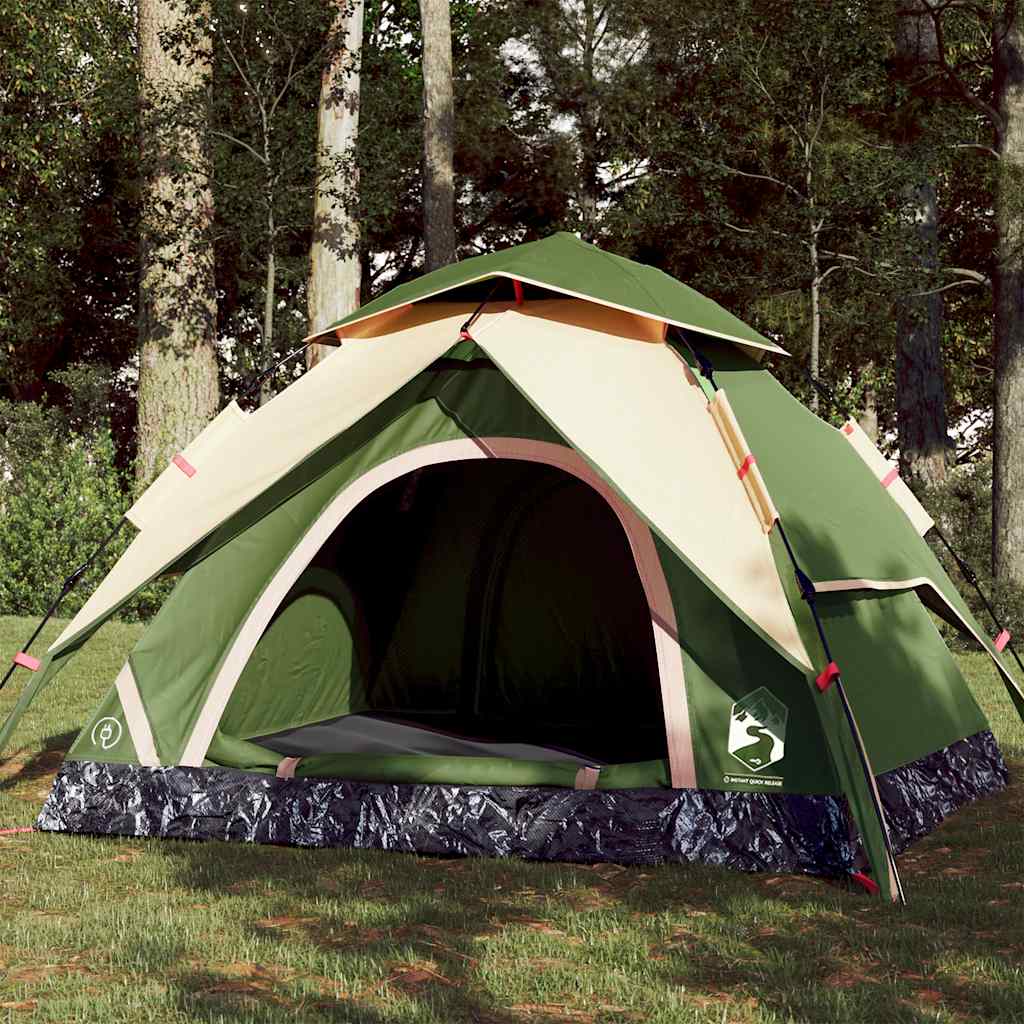 Vidaxl Dome Tent 4-Persona Fast Release Green