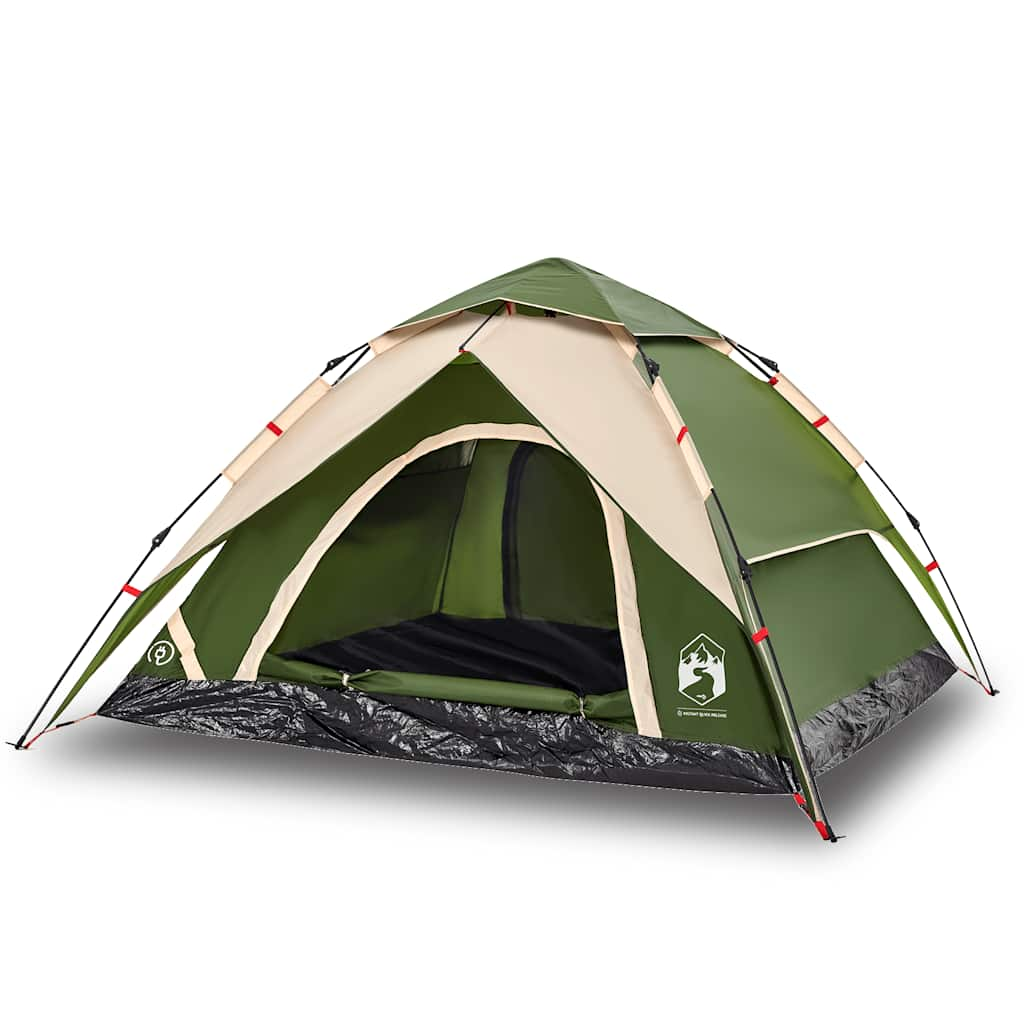 Vidaxl Dome Tent de 5 personas Liberación rápida Green