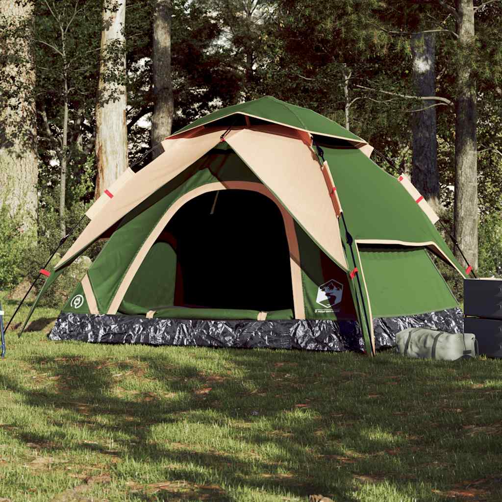 Vidaxl Dome Tent de 5 personas Liberación rápida Green