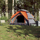 Vidaxl Dome Tenda Rilascio rapido 5 persone Grey and Orange