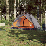 VidaXL Dome tent 2-person fast release gray and orange