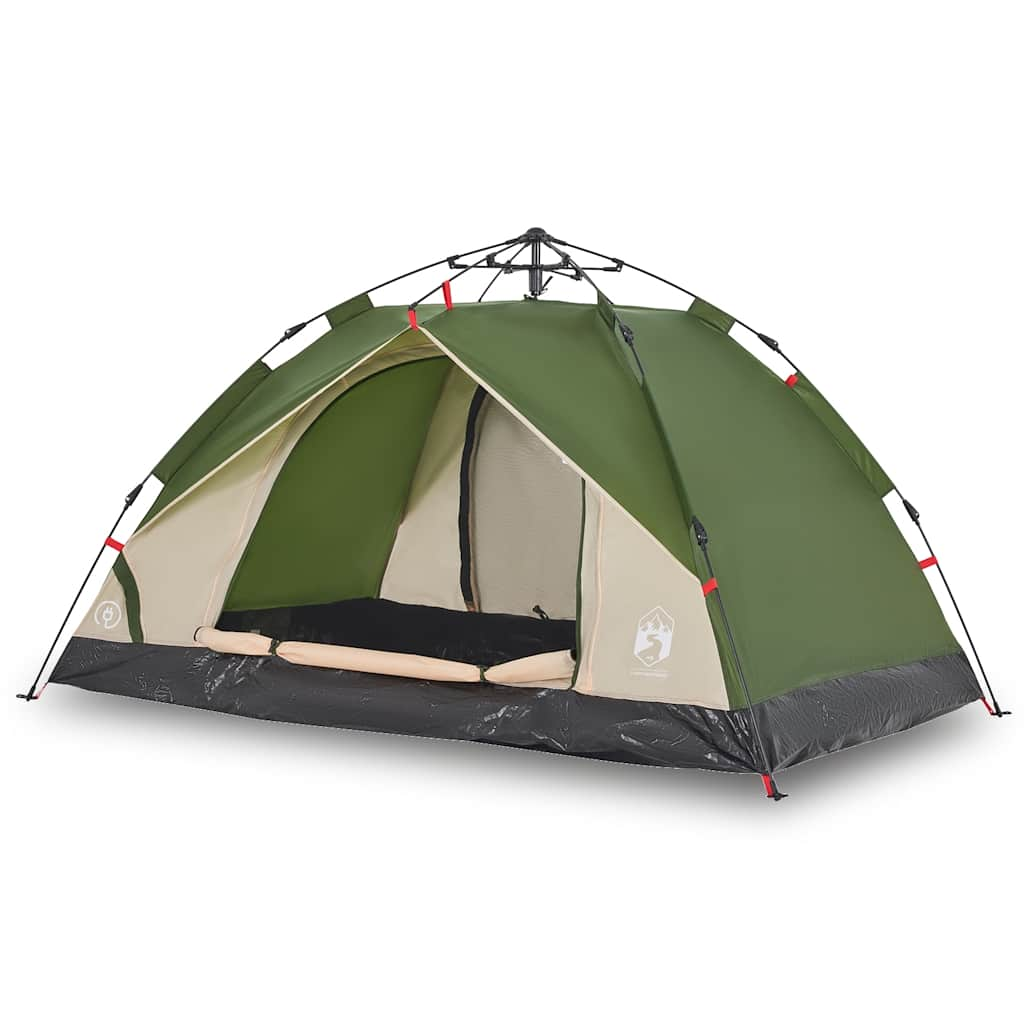 Vidaxl Dome Tent 3-osobowy szybki wydawanie zielonego