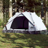 VidaXL Tente dôme 3 personnes à dégagement rapide tissu occultant blanc