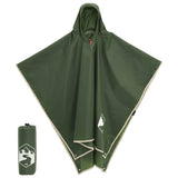 Vidaxl Rain Poncho s Hood 2-in-1 Design 223x145 cm zelená