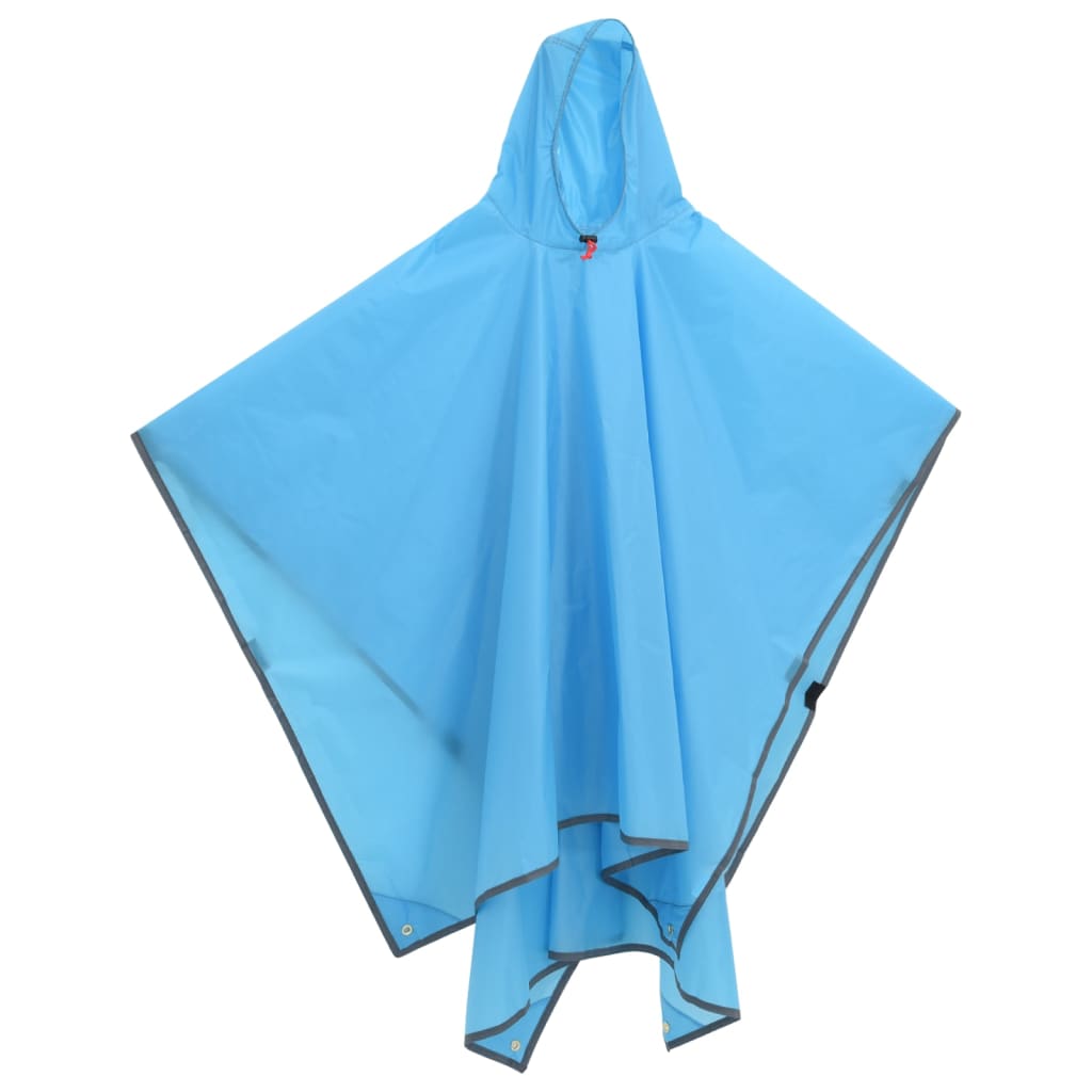 Vidaxl Rain Poncho med hette 2-i-1 design 223x145 cm blå