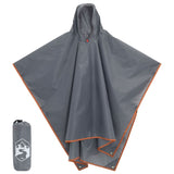 Vidaxl Reen poncho mam Hood 2-in-1 Design 223x145 cm Grey orange