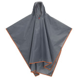 Vidaxl Rain Poncho s kapuco 2-in-1 dizajn 223x145 cm siva oranžna