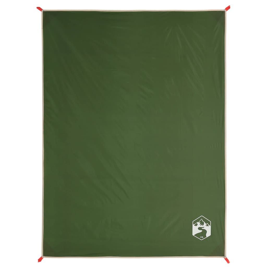 Alfombra de picnic de Vidaxl con clavijas 205x155 cm verde