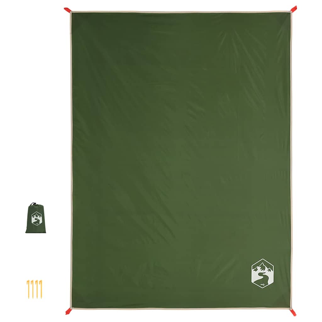 Vidaxx couverture de pique-nique avec piquets 205x155 cm vert