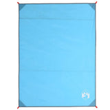 Vidaxl preproga za piknik z zatiči 205x155 cm modra