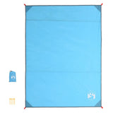 VidaXL couverture de pique-nique avec piquets 205x155 cm bleu