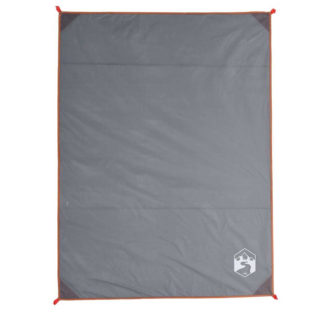 Vidaxl picnic rug with pegs 205x155 cm gray and orange