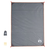 Vidaxx couverture de pique-nique avec piquets 205x155 cm gris et orange