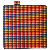 Vidaxx couverture de pique-nique pliable à carreaux 200x200 cm velours multicolore