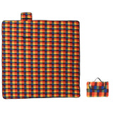Vidaxx couverture de pique-nique pliable à carreaux 200x200 cm velours multicolore
