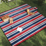 Vidaxl Picknick Rugklapping Stripes 200x200 cm Velvet blo rout