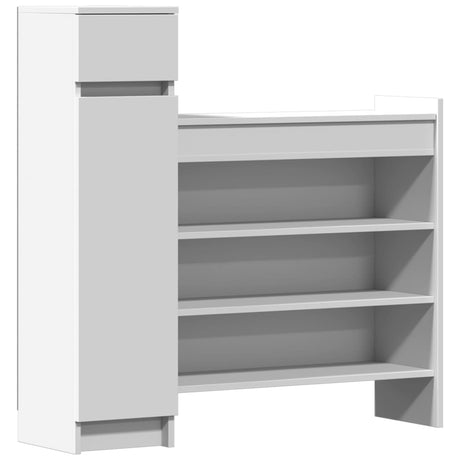 VidaXL Armoire à chaussures 100,5x28x100 cm bois d'ingénierie blanc