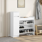 VidaXL Armoire à chaussures 100,5x28x100 cm bois d'ingénierie blanc