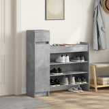 VidaXL Armoire à chaussures 100,5x28x100 cm bois d'ingénierie béton gris