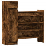 VidaXL Armoire à chaussures 100,5x28x100 cm bois d'ingénierie, chêne fumé
