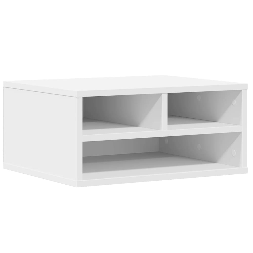 VidaXL Armoire pour imprimante 49x40x22,5 cm bois d'ingénierie blanc