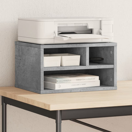 Vidaxxl armoire pour imprimante 40x32x22,5 cm bois d'ingénierie gris béton