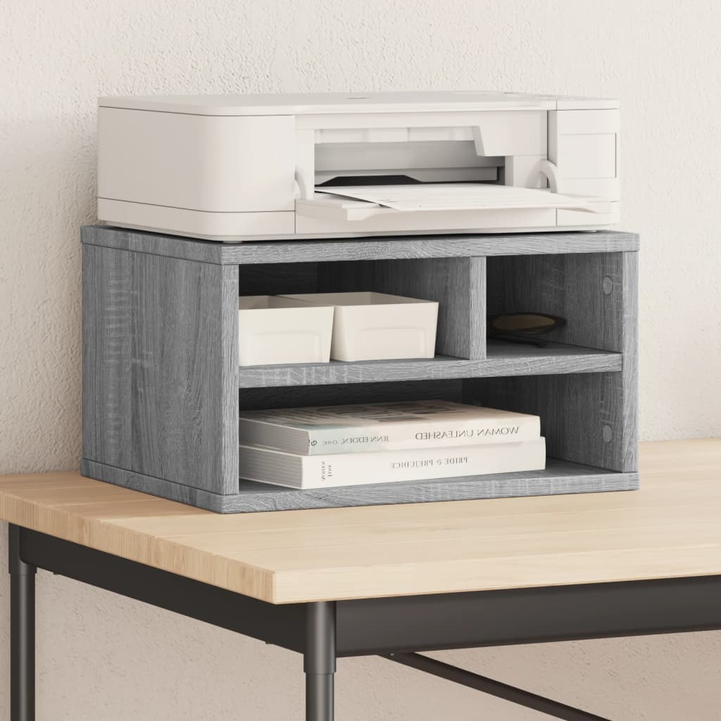 VidaXL armoire d'imprimante 40x32x22,5 cm bois traité gris chêne sonoma