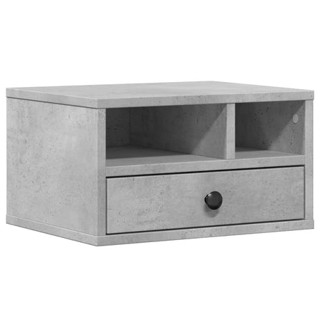 Vidaxxl armoire pour imprimante 40x32x22,5 cm bois d'ingénierie gris béton