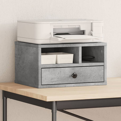 Vidaxxl armoire pour imprimante 40x32x22,5 cm bois d'ingénierie gris béton