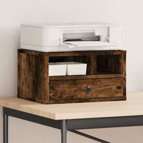VidaXL armoire d'imprimante 40x32x22,5 cm bois traité, chêne fumé
