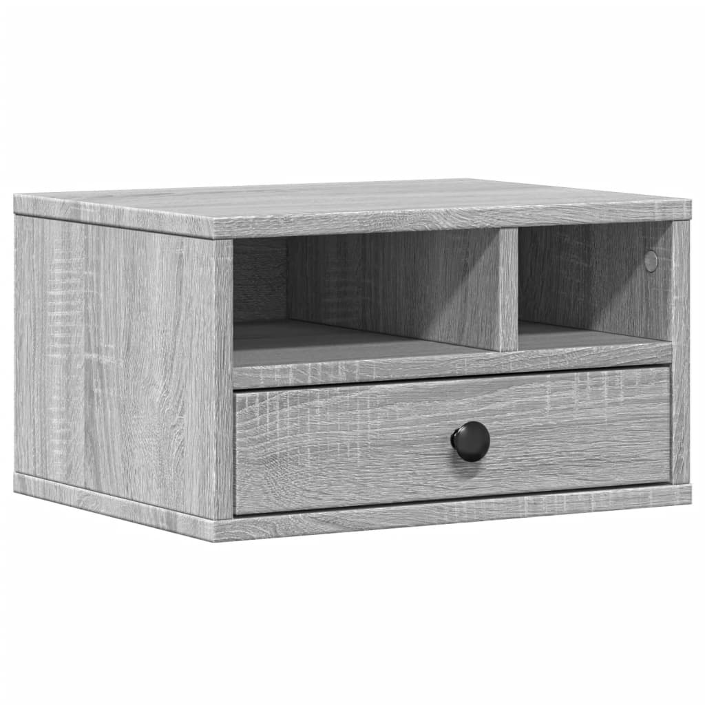 VidaXL armoire d'imprimante 40x32x22,5 cm bois traité gris chêne sonoma