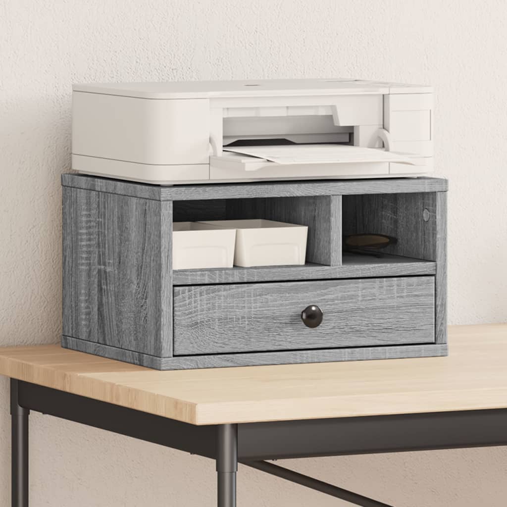 VidaXL armoire d'imprimante 40x32x22,5 cm bois traité gris chêne sonoma