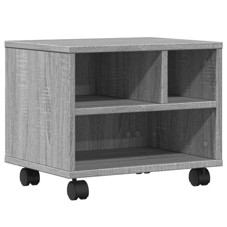VidaXL armoire imprimante à roulettes 41x32x34,5 cm couleur chêne sonoma gris