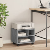VidaXL armoire imprimante à roulettes 41x32x34,5 cm couleur chêne sonoma gris