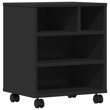 VidaXL armoire d'imprimante à roulettes 41x32x48 cm noir
