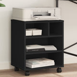 VidaXL armoire d'imprimante à roulettes 41x32x48 cm noir