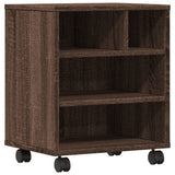 VidaXL armoire d'imprimante à roulettes 41x32x48 cm chêne brun
