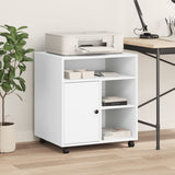 VidaXL armoire d'imprimante à roulettes 60x50x67 cm blanc