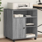 VidaXL armoire imprimante à roulettes 60x50x67 cm couleur chêne sonoma gris